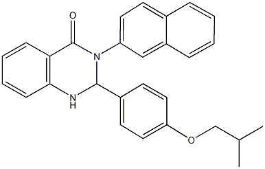 2-(4-isobutoxyphenyl)-3-(2-naphthyl)-2,3-dihydro-4(1H)-quinazolinone Struktur