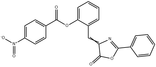 2-[(5-oxo-2-phenyl-1,3-oxazol-4(5H)-ylidene)methyl]phenyl 4-nitrobenzoate Struktur