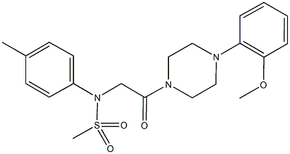 N-{2-[4-(2-methoxyphenyl)-1-piperazinyl]-2-oxoethyl}-N-(4-methylphenyl)methanesulfonamide Struktur