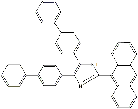 2-(9-anthryl)-4,5-di[1,1'-biphenyl]-4-yl-1H-imidazole Struktur