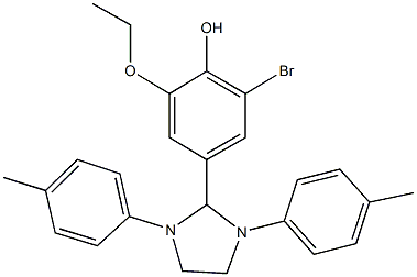 4-[1,3-bis(4-methylphenyl)-2-imidazolidinyl]-2-bromo-6-ethoxyphenol Struktur