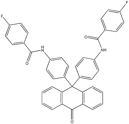 4-fluoro-N-[4-(9-{4-[(4-fluorobenzoyl)amino]phenyl}-10-oxo-9,10-dihydro-9-anthracenyl)phenyl]benzamide Struktur