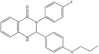 3-(4-fluorophenyl)-2-(4-propoxyphenyl)-2,3-dihydro-4(1H)-quinazolinone Struktur