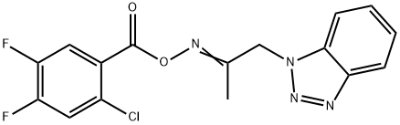 1-(1H-1,2,3-benzotriazol-1-yl)acetone O-(2-chloro-4,5-difluorobenzoyl)oxime Struktur