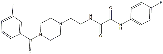 N~1~-(4-fluorophenyl)-N~2~-{2-[4-(3-methylbenzoyl)-1-piperazinyl]ethyl}ethanediamide Struktur