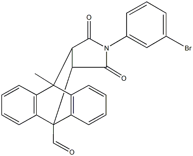 17-(3-bromophenyl)-8-methyl-16,18-dioxo-17-azapentacyclo[6.6.5.0~2,7~.0~9,14~.0~15,19~]nonadeca-2,4,6,9,11,13-hexaene-1-carbaldehyde Struktur