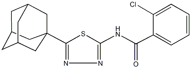 N-[5-(1-adamantyl)-1,3,4-thiadiazol-2-yl]-2-chlorobenzamide Struktur