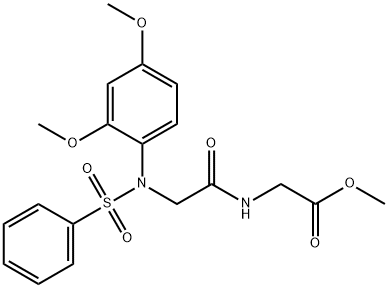 methyl ({[2,4-dimethoxy(phenylsulfonyl)anilino]acetyl}amino)acetate Struktur