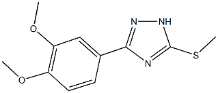 3-(3,4-dimethoxyphenyl)-5-(methylsulfanyl)-1H-1,2,4-triazole Struktur