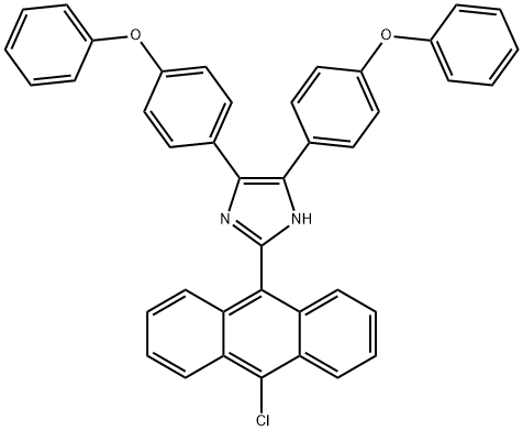 2-(10-chloro-9-anthryl)-4,5-bis(4-phenoxyphenyl)-1H-imidazole Struktur