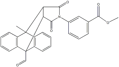 methyl 3-(1-formyl-8-methyl-16,18-dioxo-17-azapentacyclo[6.6.5.0~2,7~.0~9,14~.0~15,19~]nonadeca-2,4,6,9,11,13-hexaen-17-yl)benzoate Struktur