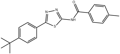 N-[5-(4-tert-butylphenyl)-1,3,4-thiadiazol-2-yl]-4-methylbenzamide Struktur