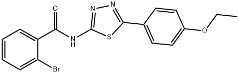 2-bromo-N-[5-(4-ethoxyphenyl)-1,3,4-thiadiazol-2-yl]benzamide Struktur