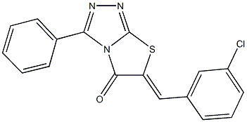 6-(3-chlorobenzylidene)-3-phenyl[1,3]thiazolo[2,3-c][1,2,4]triazol-5(6H)-one Struktur