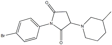 1-(4-bromophenyl)-3-(3-methyl-1-piperidinyl)-2,5-pyrrolidinedione Struktur