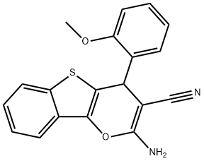 2-amino-4-(2-methoxyphenyl)-4H-[1]benzothieno[3,2-b]pyran-3-carbonitrile Struktur