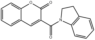 3-(2,3-dihydro-1H-indol-1-ylcarbonyl)-2H-chromen-2-one Struktur