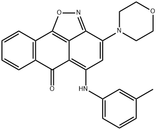 3-(4-morpholinyl)-5-(3-toluidino)-6H-anthra[1,9-cd]isoxazol-6-one Struktur