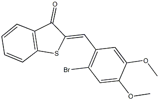 2-(2-bromo-4,5-dimethoxybenzylidene)-1-benzothiophen-3(2H)-one Struktur