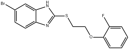 6-bromo-2-{[2-(2-fluorophenoxy)ethyl]sulfanyl}-1H-benzimidazole Struktur