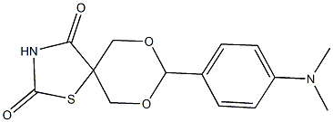 8-[4-(dimethylamino)phenyl]-7,9-dioxa-1-thia-3-azaspiro[4.5]decane-2,4-dione Struktur