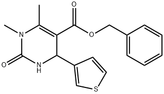 benzyl 1,6-dimethyl-2-oxo-4-(3-thienyl)-1,2,3,4-tetrahydro-5-pyrimidinecarboxylate Struktur