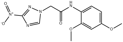 N-(2,4-dimethoxyphenyl)-2-{3-nitro-1H-1,2,4-triazol-1-yl}acetamide Struktur