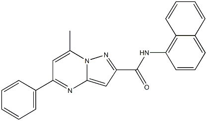 7-methyl-N-(1-naphthyl)-5-phenylpyrazolo[1,5-a]pyrimidine-2-carboxamide Struktur