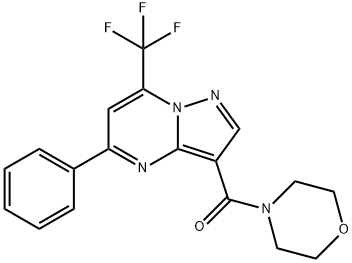 3-(4-morpholinylcarbonyl)-5-phenyl-7-(trifluoromethyl)pyrazolo[1,5-a]pyrimidine Struktur