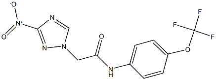 2-{3-nitro-1H-1,2,4-triazol-1-yl}-N-[4-(trifluoromethoxy)phenyl]acetamide Struktur