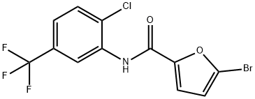 5-bromo-N-[2-chloro-5-(trifluoromethyl)phenyl]-2-furamide Struktur