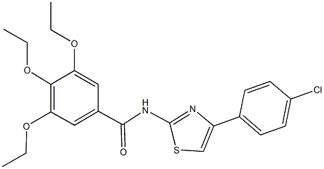 N-[4-(4-chlorophenyl)-1,3-thiazol-2-yl]-3,4,5-triethoxybenzamide Struktur