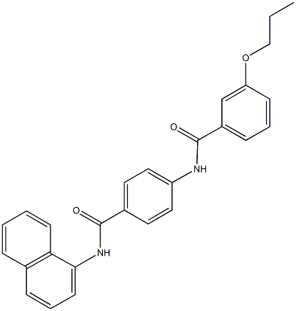 N-{4-[(1-naphthylamino)carbonyl]phenyl}-3-propoxybenzamide Struktur