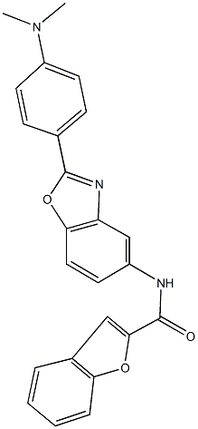 N-{2-[4-(dimethylamino)phenyl]-1,3-benzoxazol-5-yl}-1-benzofuran-2-carboxamide Struktur