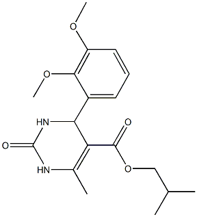 isobutyl 4-(2,3-dimethoxyphenyl)-6-methyl-2-oxo-1,2,3,4-tetrahydro-5-pyrimidinecarboxylate Struktur