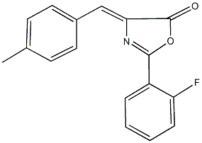 2-(2-fluorophenyl)-4-(4-methylbenzylidene)-1,3-oxazol-5(4H)-one Struktur