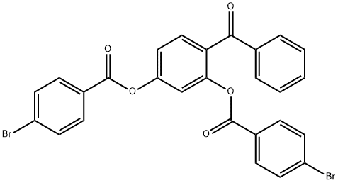 2-benzoyl-5-[(4-bromobenzoyl)oxy]phenyl 4-bromobenzoate Struktur