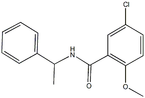 5-chloro-2-methoxy-N-(1-phenylethyl)benzamide Struktur