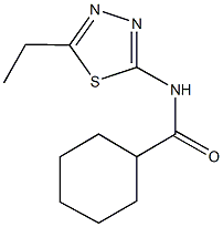 N-(5-ethyl-1,3,4-thiadiazol-2-yl)cyclohexanecarboxamide Struktur