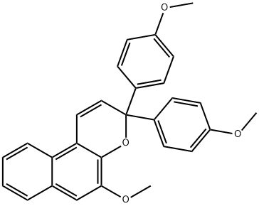 5-(methyloxy)-3,3-bis[4-(methyloxy)phenyl]-3H-benzo[f]chromene Struktur