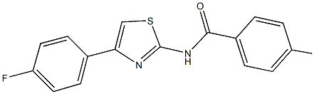 N-[4-(4-fluorophenyl)-1,3-thiazol-2-yl]-4-methylbenzamide Struktur