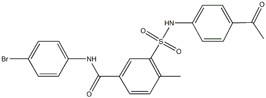 3-[(4-acetylanilino)sulfonyl]-N-(4-bromophenyl)-4-methylbenzamide Struktur