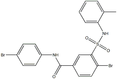 4-bromo-N-(4-bromophenyl)-3-(2-toluidinosulfonyl)benzamide Struktur