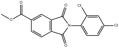 methyl 2-(2,4-dichlorophenyl)-1,3-dioxo-5-isoindolinecarboxylate Struktur