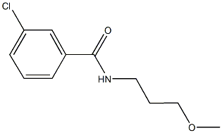 3-chloro-N-(3-methoxypropyl)benzamide Struktur