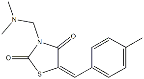 3-[(dimethylamino)methyl]-5-(4-methylbenzylidene)-1,3-thiazolidine-2,4-dione Struktur