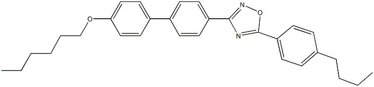 4'-[5-(4-butylphenyl)-1,2,4-oxadiazol-3-yl][1,1'-biphenyl]-4-yl hexyl ether Struktur