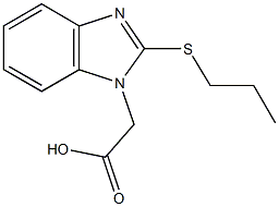 [2-(propylsulfanyl)-1H-benzimidazol-1-yl]acetic acid Struktur