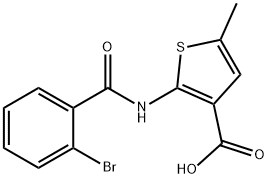 2-[(2-bromobenzoyl)amino]-5-methyl-3-thiophenecarboxylic acid Struktur