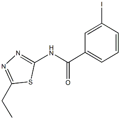 N-(5-ethyl-1,3,4-thiadiazol-2-yl)-3-iodobenzamide Struktur